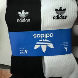 Brand New Adidas Crew Socks Size Large