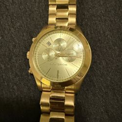 Michael Kors Slim Runway Gold-Tone Chronograph Watch