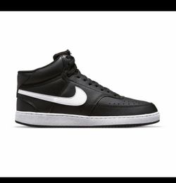NIKE COURT VISION MID BLACK/WHITE MENS SZ 13