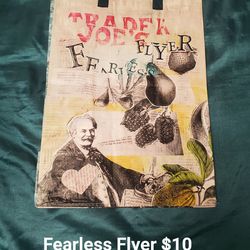 NWT Trader Joe's Fearless Flyer Reusable Tote Bag