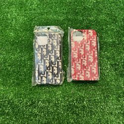 Brand New IPhone 13/14 Dior Case Red and Blue 