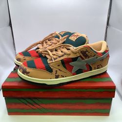 Nightmare On Elm Street X BAPE “Nightmare” shoes (Size 11) Freddy Kreuger; A Bathing Ape
