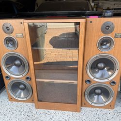 Technics Speakers and Matching Console