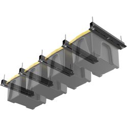 TORACK Garage 16" Studs Ceiling Bin Storage Rack, Overhead Tote Storage Rail System