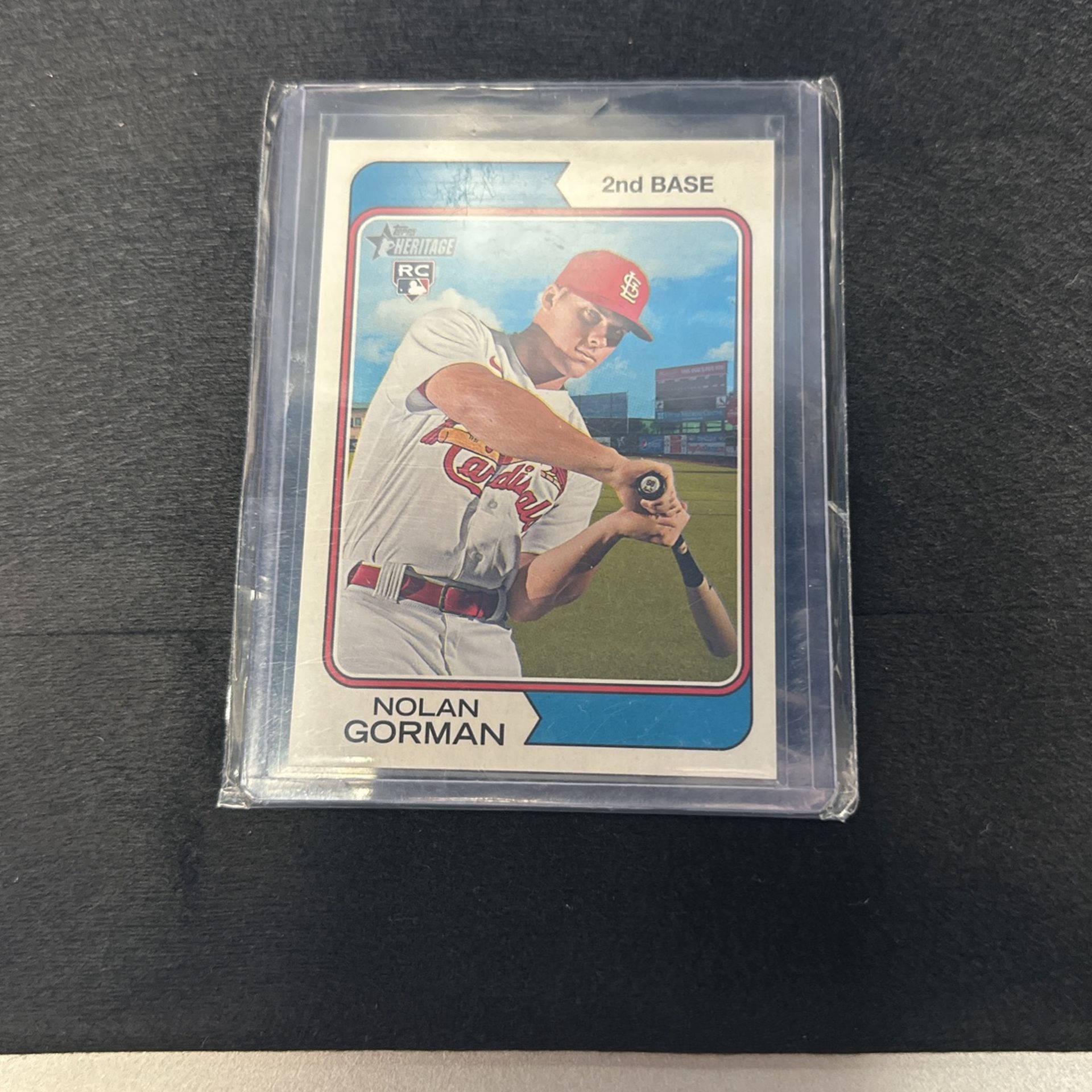 Topps heritage Nolan Gorman Error Card