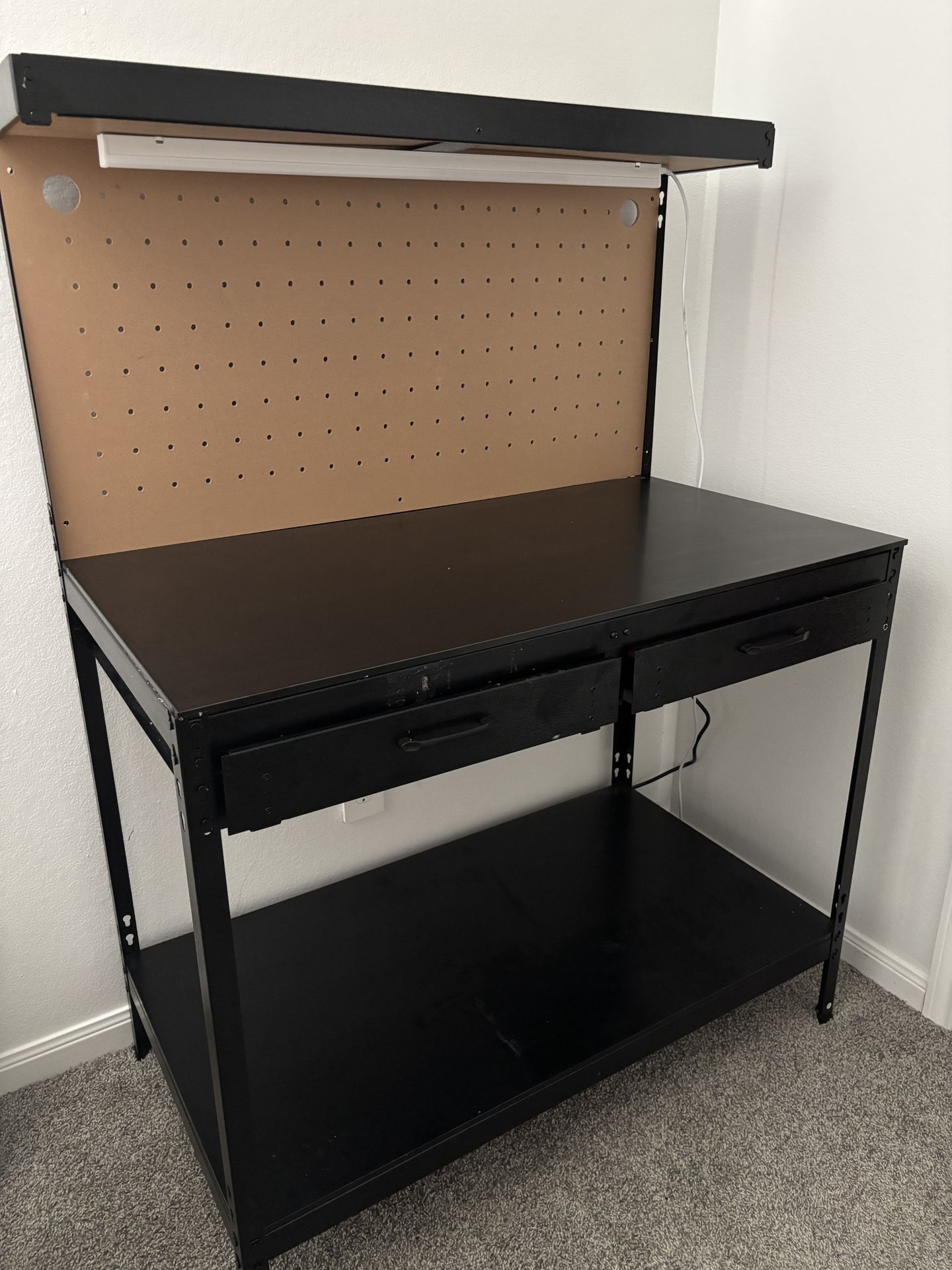 Work Bench With Peg Board