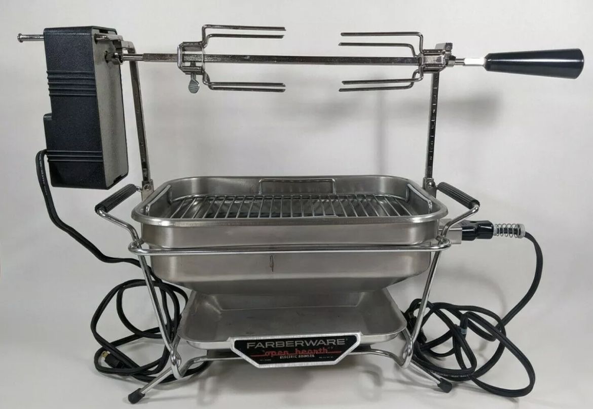 Vintage Farberware Open Hearth Electric Broiler Rotisserie Model