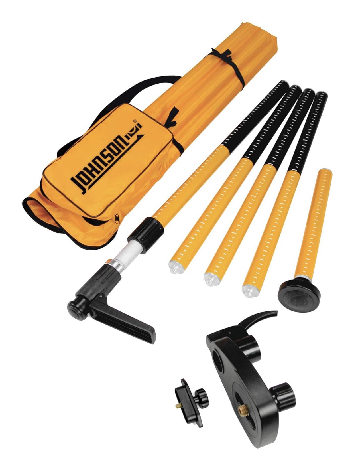 NEW! Johnson Level & Tool Interior Laser Pole with 5/8" - 11 or 1/4" Thread, 2'4"-11' Working Height