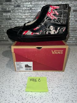 Brand new RARE Vans Anaheim Factory DX 38 spiderwebs & Skeletons men’s size 10 perfect for Halloween