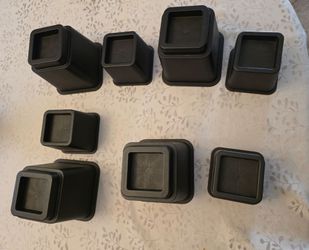 Black Plastic Bed Risers Set
(Adjustable height)