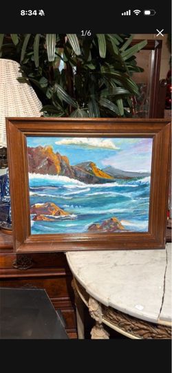 Mid century oil on canvas signed San Diego 1971