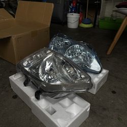 Honda Civic 1(contact info removed) Factory Style Headlights Chrome Housing Clear Len Clear Reflector