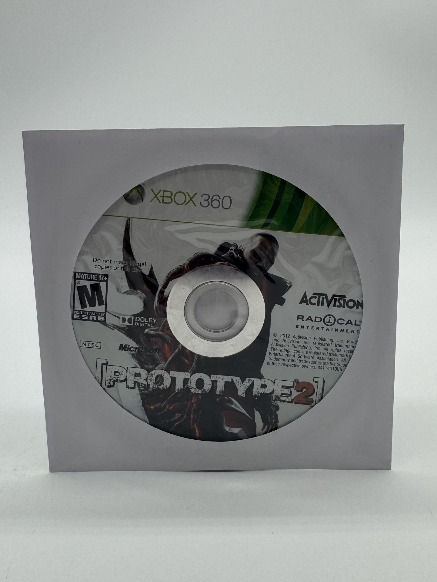 Prototype 2 (Microsoft Xbox 360, 2012) Disc Only Tested