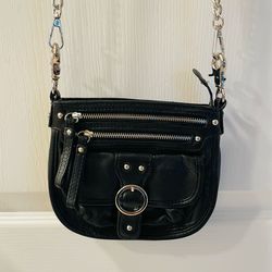 Vintage soft Lambskin leather authentic black Harley Davidson crossbody bag