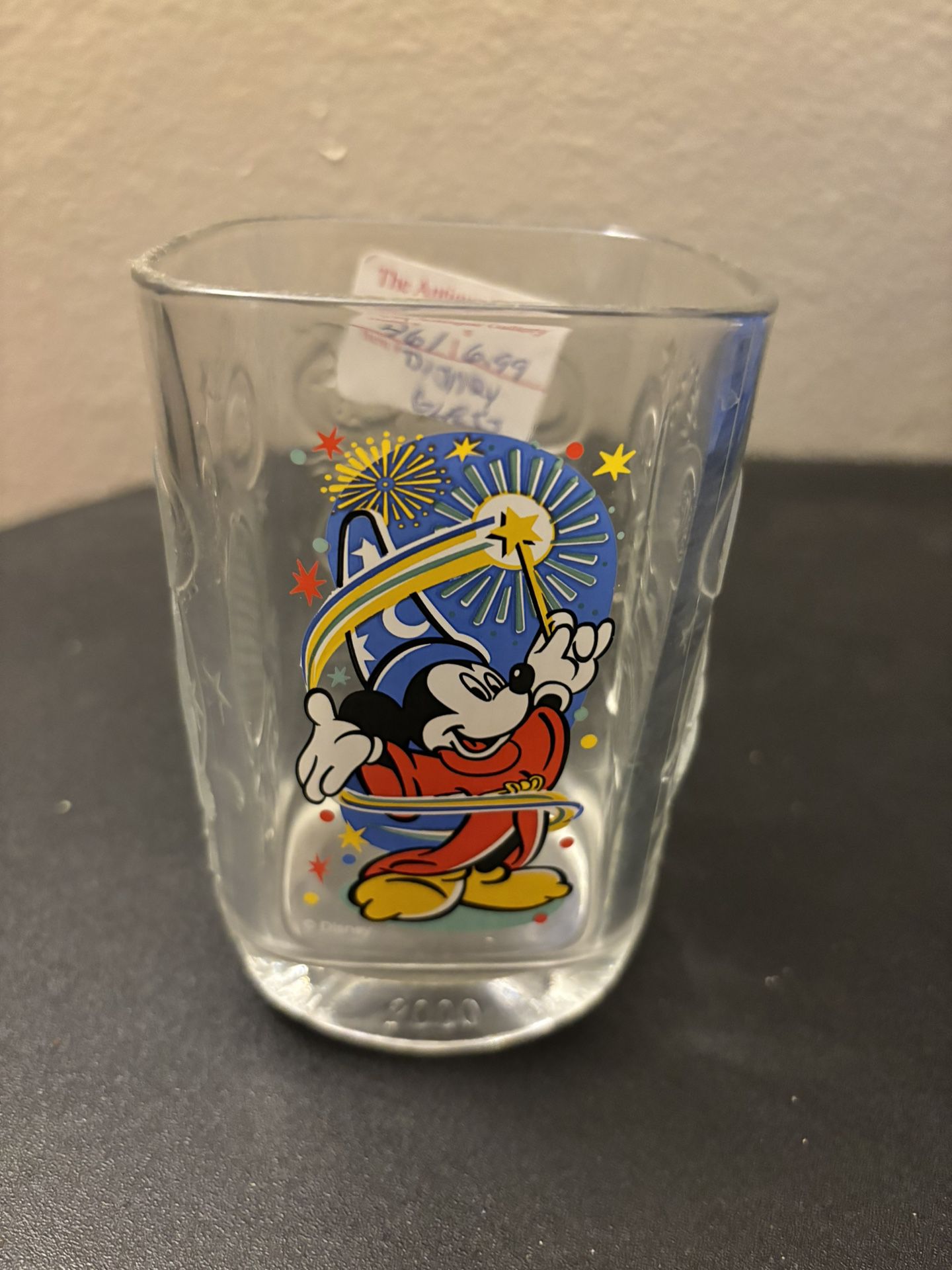 6 Glass Cups Disney & Jazz Designs