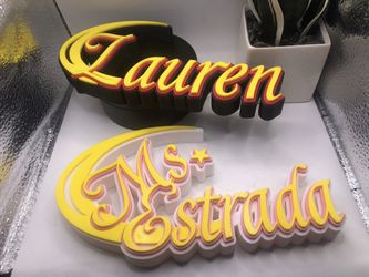 3d Printed SM Moon anime Inspired Name Plate I Personalized Desk Sign I Birthday I Her Gift Display I 90s retro I Throwback I Nostalgia