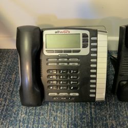 (Over 20 available) Allworx 9212 VoIP Telephone With Backlit Display - Black w/ cord and handset