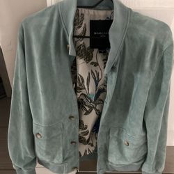 Blue suede jacket MARCIANO by GUESS