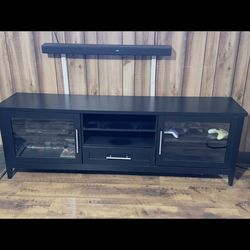 Black entertainment center in really good condition