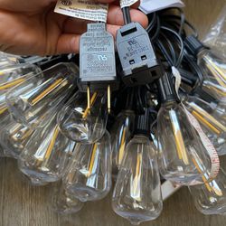 100FT LED Outdoor String Lights 2200K Waterproof Shatterproof Hanging Edison Outside Lights Linkable