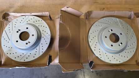 Ark Performance Drilled & Slotted Front Brake Rotor for Genesis Coups (Brembos)