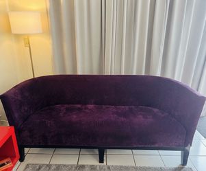 Modern Purple Accent Sofa / Loveseat – Excellent Condition