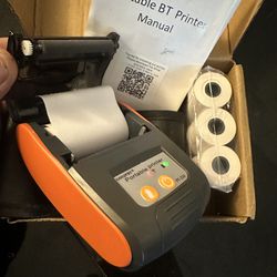 Portable Smart Printer Label UPC Maker With Permanent Battery Pack 