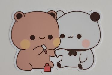 Bubu Dudu Bear Sticker Dudu Painting Bubu Nails High Quality Matte Premium