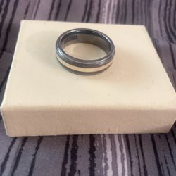 Mans Titanium Metal Wedding Band 