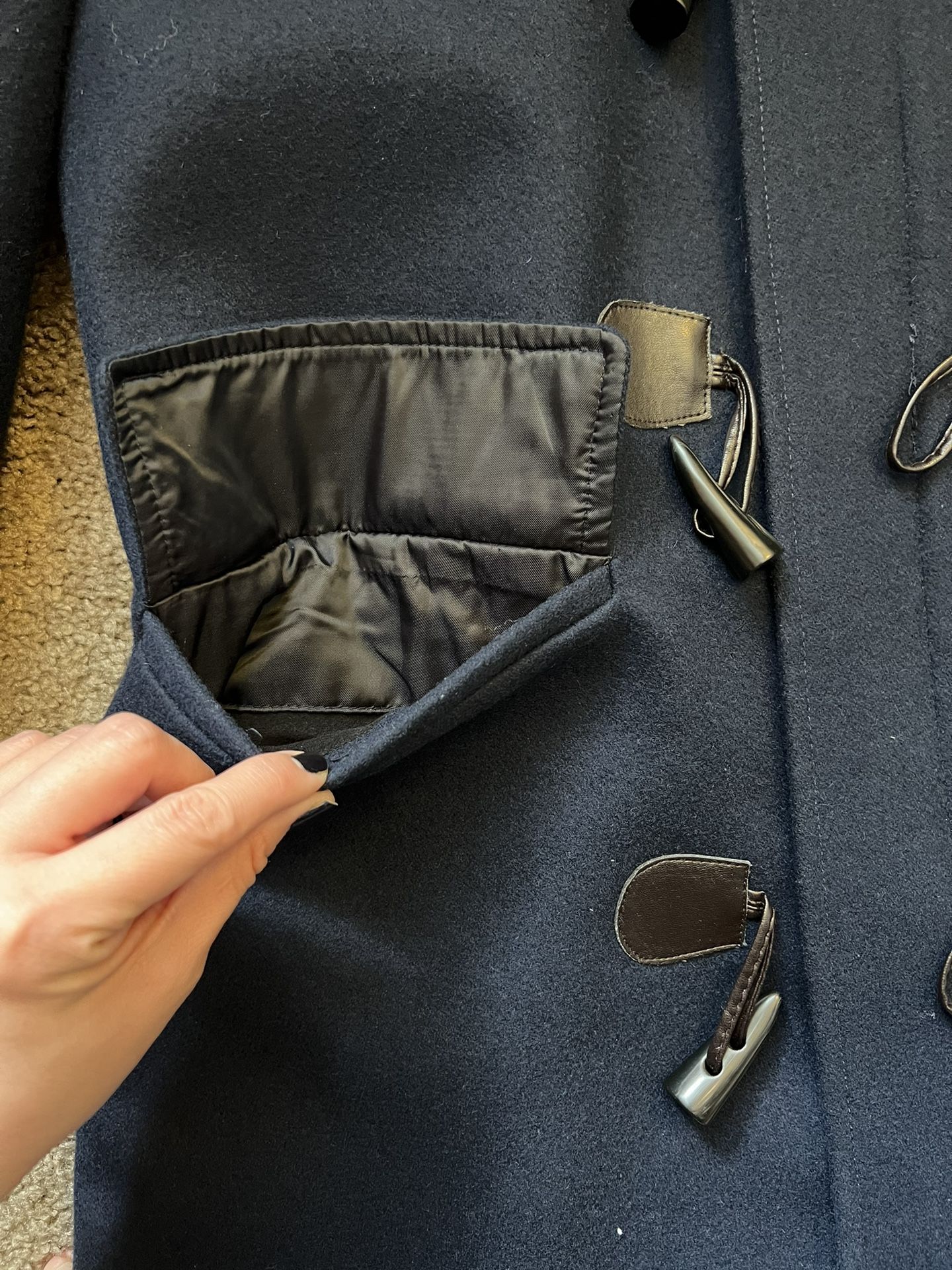 Polo Ralph Lauren Wool Coat Navy Blue Men's 38R