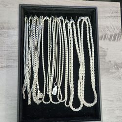 New Sterling Silver Chains & Necklaces -Rope, Figaro & Assorted Styles -Starting at $49.99