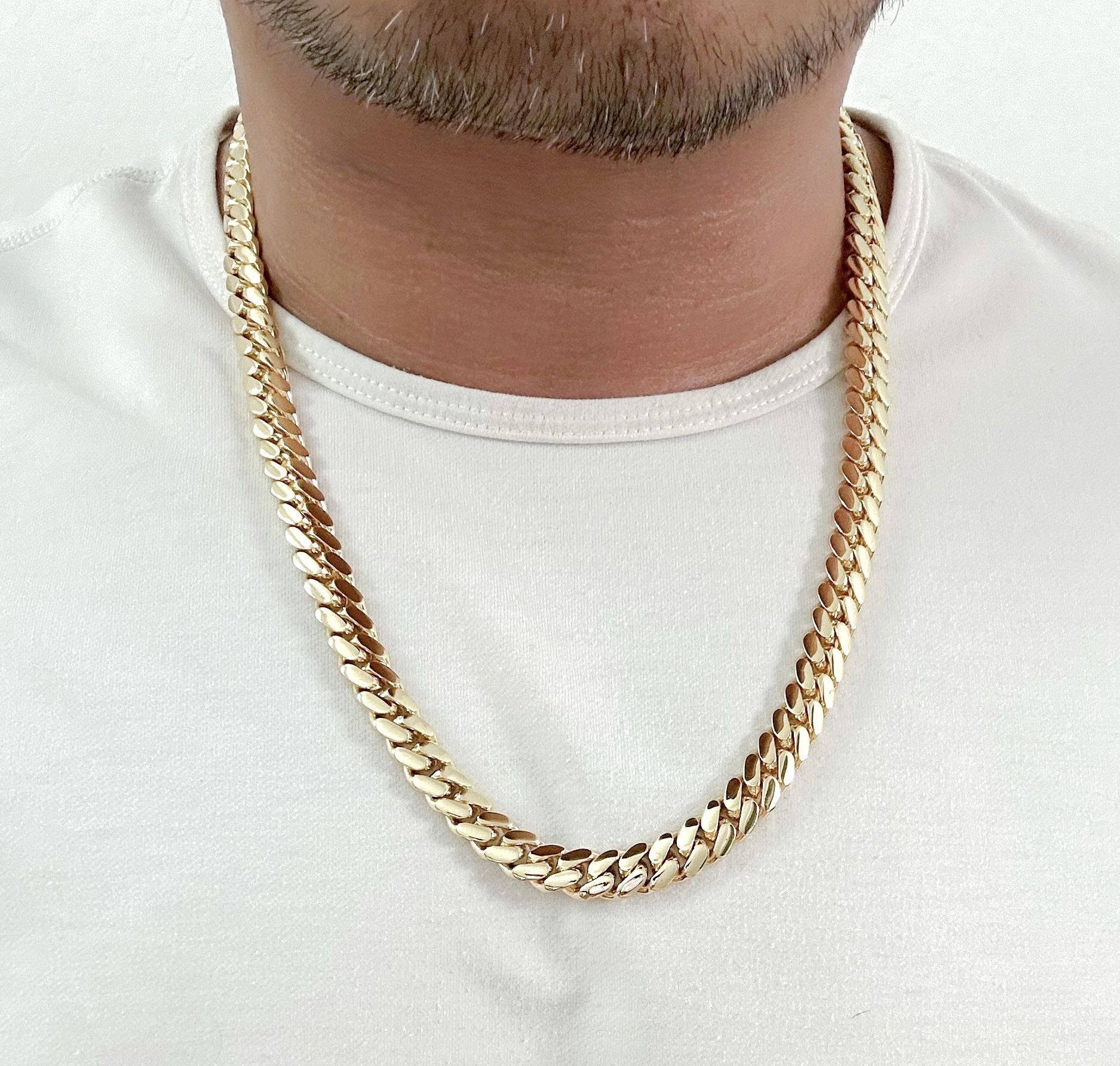 Handmade Miami Cuban Link Necklace | 14k Yellow Gold 5x Plated | Heavy Solid Feel | Premium Quality | 10mm | 12mm | 20inch | 24inch