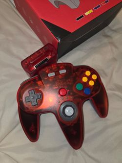 NEW red & blue transparent wireless N64 Controller Asking $24 will negotiate