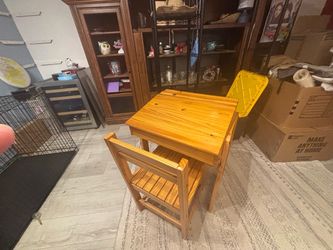 Vintage School Desk. Open Box. Briefly Used