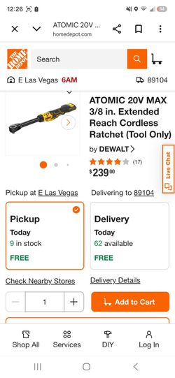 3/8 Dewalt 20v extended ratchet