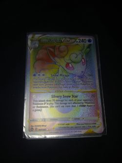 Alolan Vulpix VSTAR 197/195 Rainbow Secret Rare with other cards