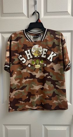 Brand new Women’s camo mesh Shrek tee size XL Juniors