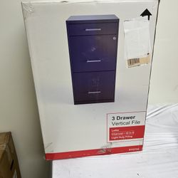 Staples 3-Drawer Vertical File Cabinet, Letter Size, Lockable, 18.9"D in Charcoal