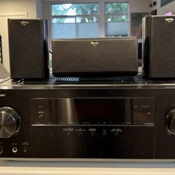 Pioneer 5.1-Channel AV Receiver With 3 Klipsch Speakers