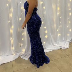 Large Royal Blue Prom Dress