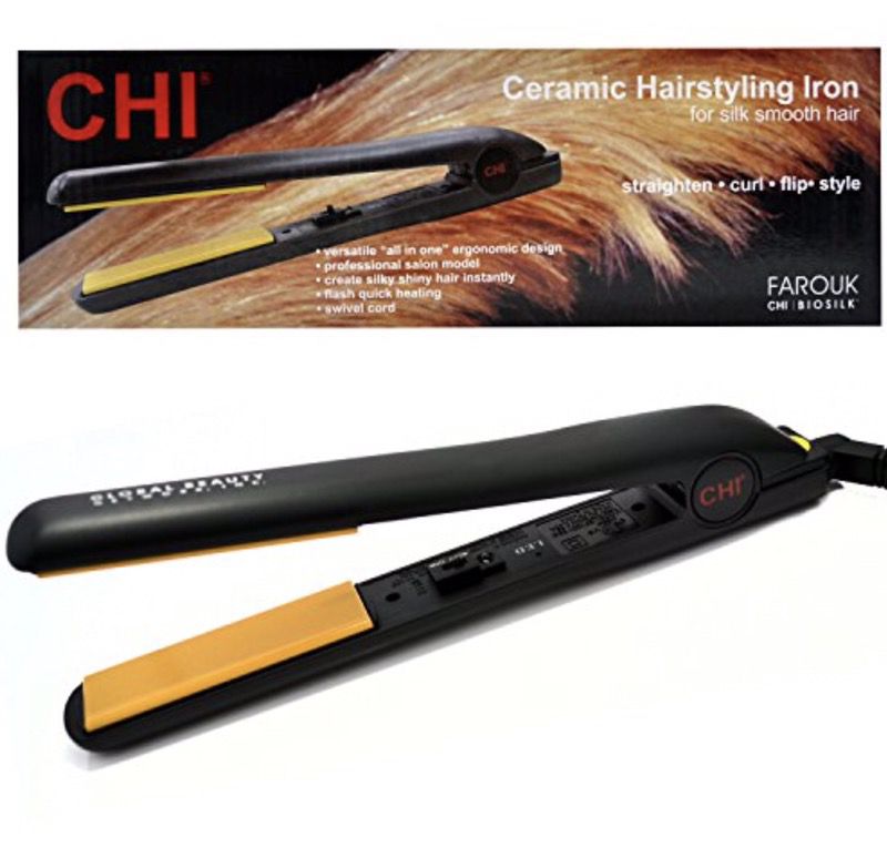 CHI PRO 1" Ceramic Flat Iron Hair Straightener Hairstyling Professional Iron NEW