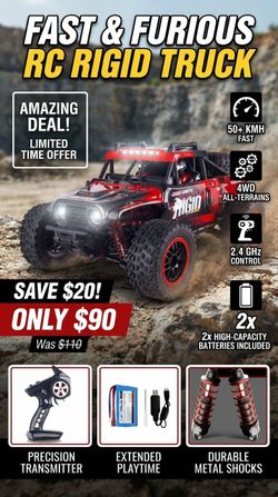 RIGID PRO RC CAR 1:14 Remote Control Car 50 KMH Fast