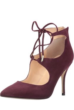 Ivanka Trump - Deenal Suede Heel - Dark Red - Size 10