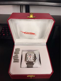 Carti Santos Stainless Steel Watch with Box