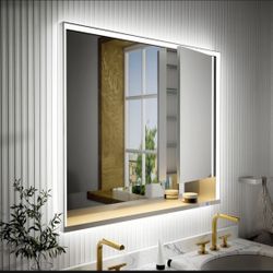 42" W x 36" H LED Lighted Chrome Medicine Cabinet