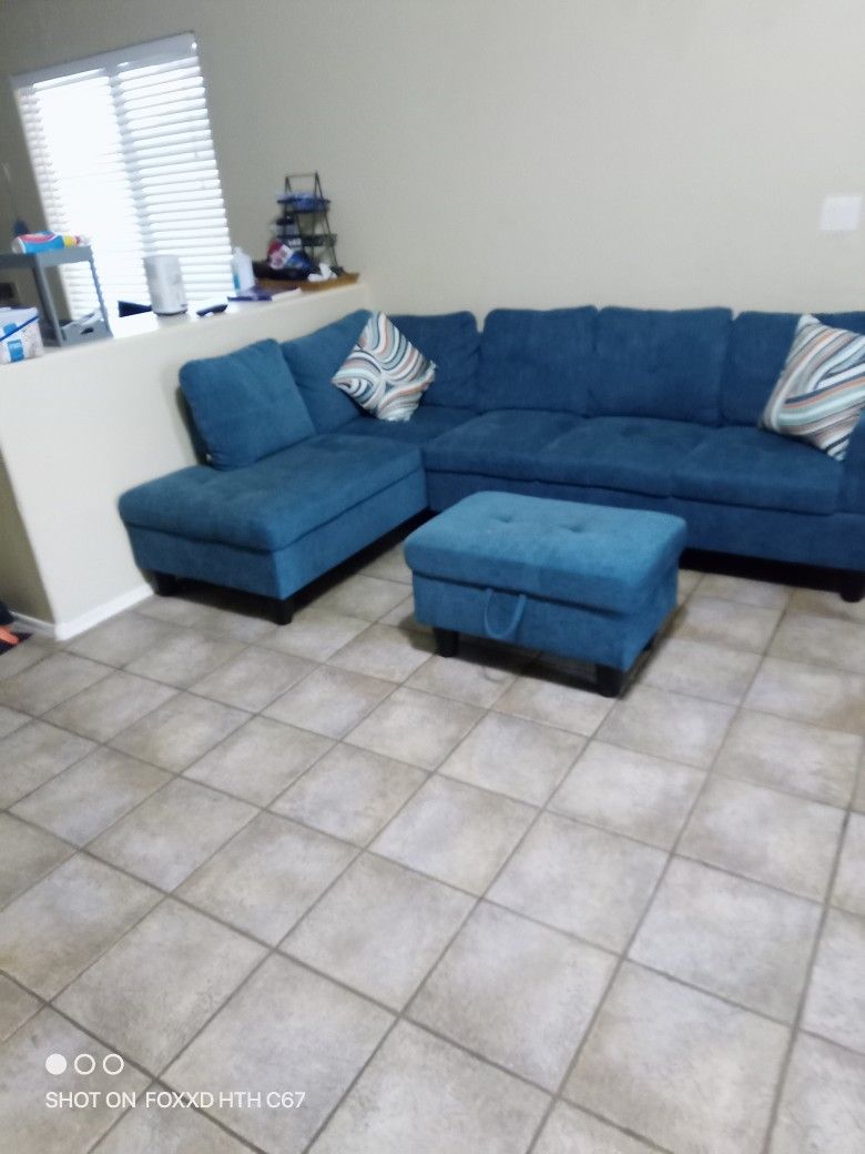Wayfair, Sectional, Teal