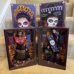 New Barbie & Ken Dia De Los Muertos (Day of The Dead) Doll Set 
