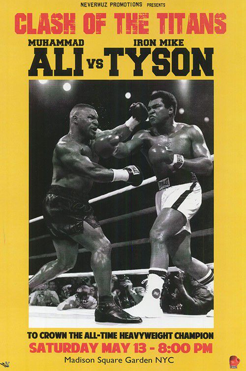 Ali Vs Tyson Clash Of The Titans 24 in × 36 in Wall Poster