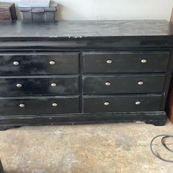 6 drawer black bedroom dresser