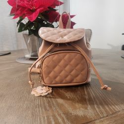 Super Cute Pink Mini Backpack 8.5"W X 4"D X 7.5"H